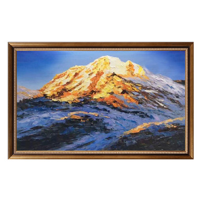 日照金山油畫風水手繪工歐式 好評好店